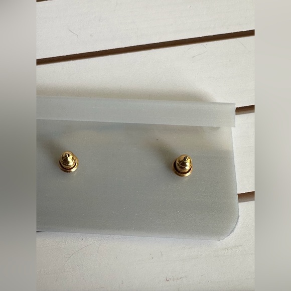 NWT Cloisonné Pierced Earrings Tibetan Symbol by Samuel Huang designer - Picture 3 of 3